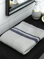 Athom Living Premium Cotton Light Weight Quick-Dry High Absorbent Cotton Bath Towel 250 Gsm, (Blue Stripes)