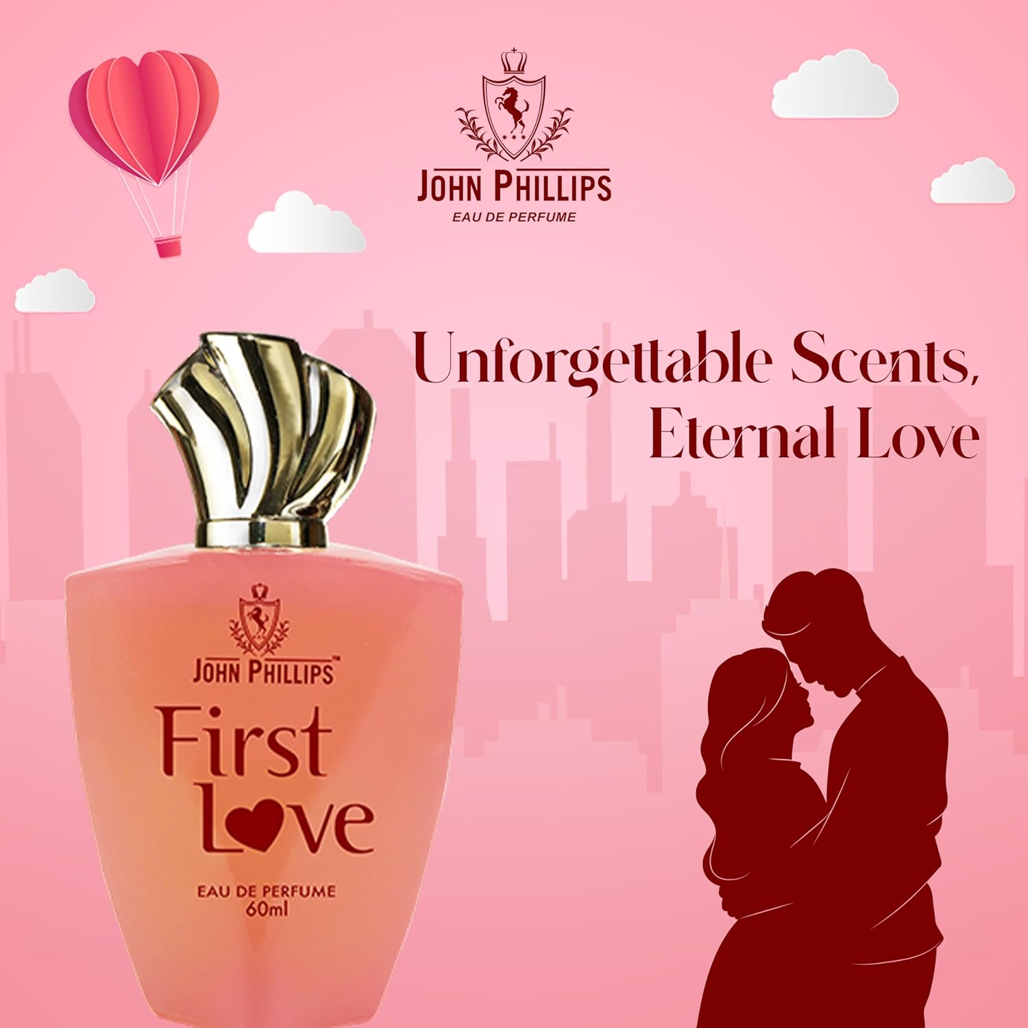 John Phillips First Love & French Classic Eau De Perfume 60ml Each Pack Of 2 For Women John Phillips First Love & French Classic Eau De Perfume 60ml Each Pack Of 2 For Women