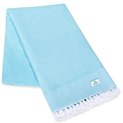 Suam Mellow Turkish Cotton Towel 300 Gsm | Best Absorbent Towel Pre-Shrunk, Lightweight, Quick Dry Bath Towel (Pacific Blue)