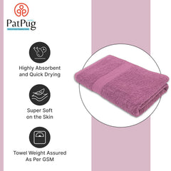 PatPug 100% Indian Ultra Soft Cotton 450 Gsm Bath Towel Large Bath Towel | Highly Absorbent Quick Drying Durable Towel For Men, Women & Kids (Mahogany)
