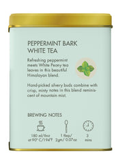 Makaibari Holiday Edition - Peppermint Bark Loose Leaf White Tea - 25gm Tin Caddy, 0.9 Ounce | USDA Certified Premium Tea - Low Caffeine White Tea | Anti-Oxidants, Immunity Booster