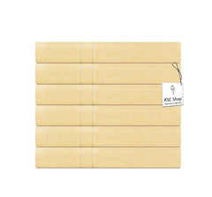 Ksc Shop Premium Luxury Cotton Face Towel 900 Gsm | Ultra Soft Highly Absorbent Face Towel (Beige) - Pack Of 6