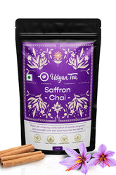 Udyan Tea Saffron Chai - 250gm, 8.8 Ounce | Premium Whole Leaf CTC Tea With Saffron & Natural Spices - Traditional Indian Spice Chai Latte | High Caffeine Tea Leaf