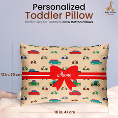 Personalized Pillow For Kids, Super Soft Cotton Kids Cushion - 12 X 18 Inches | Custom Name, For 5 Years Old Kids, Adorable Prints | For Head, Neck Support Baby Pillow - Pillow 03