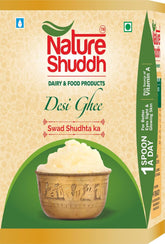 Natural Desi Ghee By Nature Shuddh | Rich In Vitamins A, D, E, & K Healthy Pure Desi Ghee For Rotis | (1 Litre) 33.8 Ounce | Box Pack