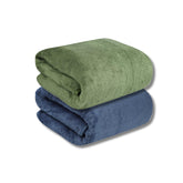 Fezora Microfiber Bath Towels 555 Gsm, | Extra Soft Plush & Quick Dry High Absorbency With Large Size Towels For Bathing Pack Of 2 (Dark Blue & Pista)