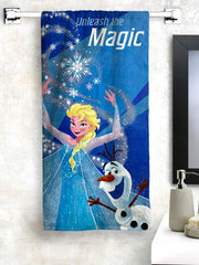 Athom Living Magic Elsa Kids Bath Towel 300 Gsm | Super Soft, Quick Dry, Highly Absorbent, Lightweight & Durable Towel (Multicolor)