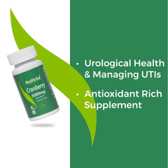 Healthaid Cranberry Extract Can Potentially Relieve The Risk Of Heart Disease & Support Smooth Urological Functioning | 60 Tablets 100gm 0.2lbs