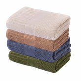 Mush Hearth & Haven Bamboo Large Size Bath Towels 1800 Gsm | Bamboo Bath Towel Soft, Highly Absorbent & Quick Dry (Moon Grey, Olive, Slate Grey & Desert) - Pack Of 4
