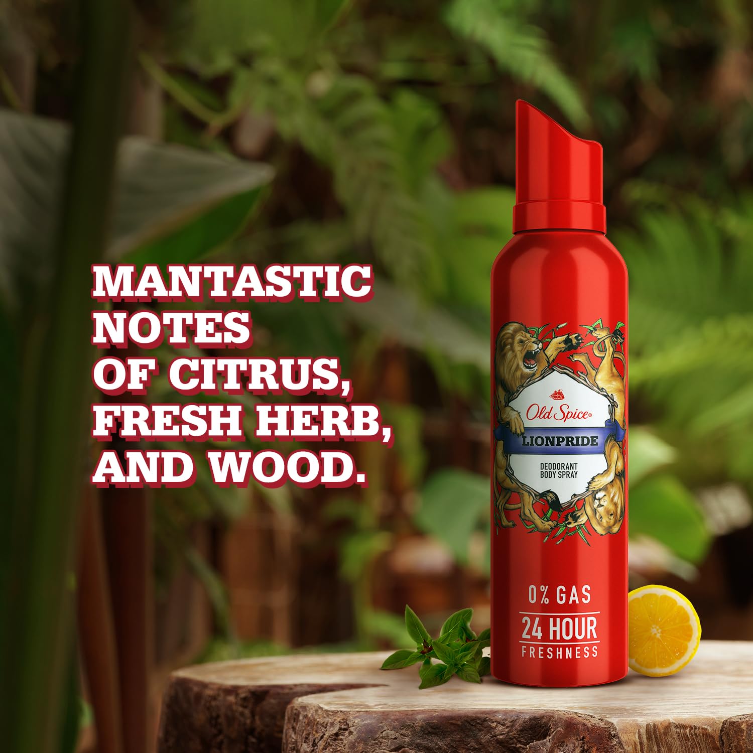 Old Spice Pack Of 2 Deodorant  Lionpride + Nomad 140ml Each 4.7 Fl.oz. No Gas Body Spray For Men | 24 Hour Long Lasting Freshness Old Spice Pack Of 2 Deodorant  Lionpride + Nomad 140ml Each 4.7 Fl.oz. No Gas Body Spray For Men | 24 Hour Long Lasting Freshness