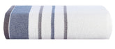 Casa Copenhagen Egyptian Cotton White Bay 1 Pcs Large Bath Towel 500 Gsm (Blue/Dark Grey)
