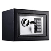 Home Digital Safe Electronic Cabinet Safes Cash Box Wall Safe With Key 4.6l ,Money Box Wall Mounted For Office Hotel 230mm X 170mm X 170mm, Colour - Black
