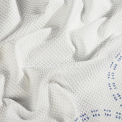 Haus & Kinder Regalia Waffle Bath Towel 400 Gsm | Honeycomb Large Size Bathing Towels | Scallop Bliss White