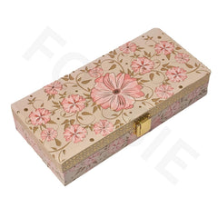 Fancy Shagun Cash Box Or Gaddi Box For Gifting Money On Wedding, New Born Baby, Ring Ceremony Pattern1pc, Material - Wood, Colour - Cream Rose Flower
