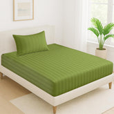 1 Single Bedsheet For King Size With 1 Pillow Covers | 36 X 78 Inches, Lime Green - 130 Thread Count Soft & Comfortable | Ideal For Bedroom, Guest Room, House