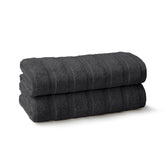 Mytrident Quick Dry 100% Cotton Hand Towel 400 Gsm (Black) - 2 Pcs