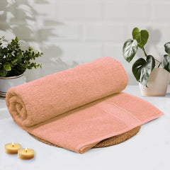 Luxe Home Cotton Bath Towel 450 Gsm | Quick Dry Large Size Bathroom Towels For Men & Women, Home, Kitchen, Gym, Spa (Rust)