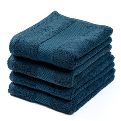 Earthy Fables Premium Hand Towels 600 Gsm | 100% Combed Cotton Ultra Soft Quick Dry & Highly Absorbent, For Home, Gym & Travel | Set Of 4 (Dark Teal)