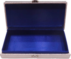 Designer Lazer Cutting Shagun Cash Box Or Gaddi Box For Shagun, Money Box For Wedding, Anniversary, Baby Shower, Ring Ceremony Eidi Or Any Other Occasion, Pack Of 2, Silver