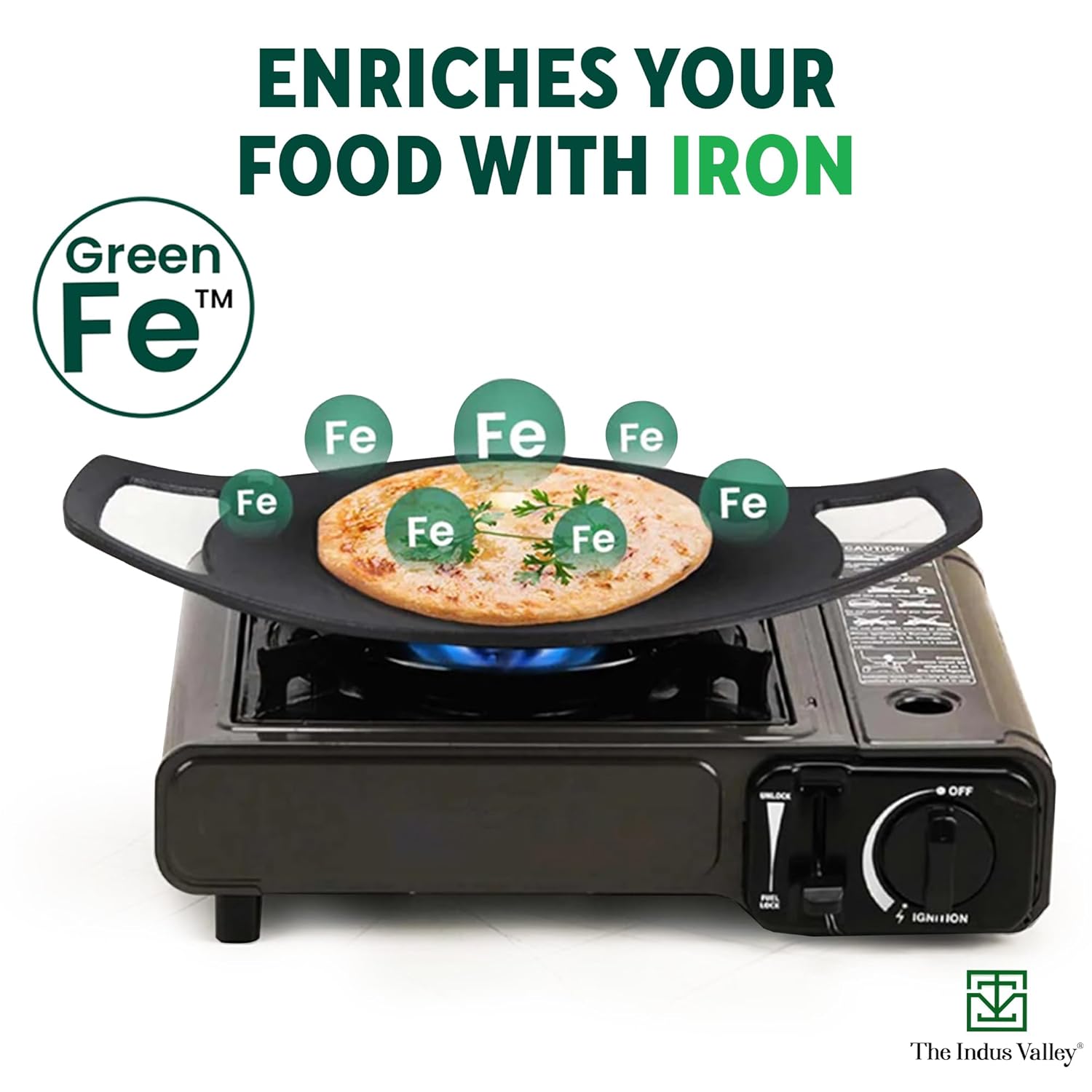 Pre-Seasoned Black Cast Iron Concave Tawa With Double Handle - 24cm, 9.4 Inch, 1.4 Kg | Gas Compatible, Naturally Nonstick, 100% Pure & Toxin-Free, No Chemical Coating Pre-Seasoned Black Cast Iron Concave Tawa With Double Handle - 24cm, 9.4 Inch, 1.4 Kg | Gas Compatible, Naturally Nonstick, 100% Pure & Toxin-Free, No Chemical Coating