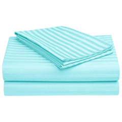 Luxurious Single Bedsheets With 1 Pillow Cover - 61 X 88 Inches, Sky Blue | Lightweight & Breathable - Perfect For Home, Guest House, Hotel