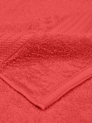 Bombay Dyeing Towel 100% Cotton Tulip Bath Turkish Towel 500 Gsm | Super Soft & Ultra Absorbent | Hand Washable & Machine Washable (Red)