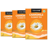 TE-A-ME Chamomile Flower Tea - Pack Of 3 X 50gm, 1.7 Ounce Each | Chamomile Tea For Good Sleep - Caffeine Free, Biodegradable