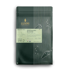 Luxmi Estates Midnight Bloom Jasmine Green Tea - 200gm, 7.05 Ounce, 100 Cups | USDA Certified Organic Tea - Low Caffeine Green Tea | Additives Free Darjeeling Green Tea
