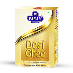 100% Pure Desi Ghee By Param Premium | Naturally Desi Ghee With Rich Aroma For Better Digestion & Immunity Good For Health | (500ml) 16.9 Ounce | Box Pack
