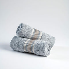 Spread Spain Water & Soil Face Towel 300 Gsm | Luxurious Blend Of Cotton & Bamboo Fiber Face Towel Ultra-Absorbent, Quick-Drying & Skin-Friendly (Denim) - Pack Of 2