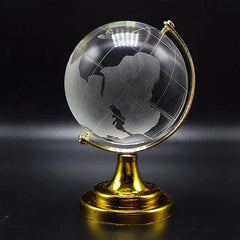 Feng Shui 40mm Crystal Globe For Career Success, Financial Luck, Business Growth, Vastu Remedy, Table, Desk Decor For Office & Home, Pack Of 1