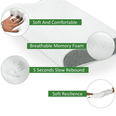 Memory Foam Cervical Pillow, For Neck Pain & Shoulder Pain - 21 X 13 X 3 Inch | Orthopedic Contour Cervical Pillow For Spondylitis Neck With Extra Curve Support & Side Back Pain - Pack Of 1