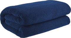 Tiqh 100% Organic Cotton Bath Towel 500 Gsm | Highly Absorbent & Quick Dry Extra Large Bath, Beach Towel Jumbo Bath Sheet Oversized Bath Towel (Navy)