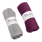 Furnofy Hand Towel 450 Gsm | Soft, Absorbent & Quick-Dry Towels For Gym, Home, Kitchen, Pool, Travel (Grey, Magenta) Set Of 2