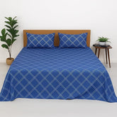 Printed Bedsheet For Queen Bed With 2 Pillow Covers ā 90 X 100 Inches, Blue | Soft, Wrinkle Free, Skin-Friendly-Cleaning & Long Lasting Freshness