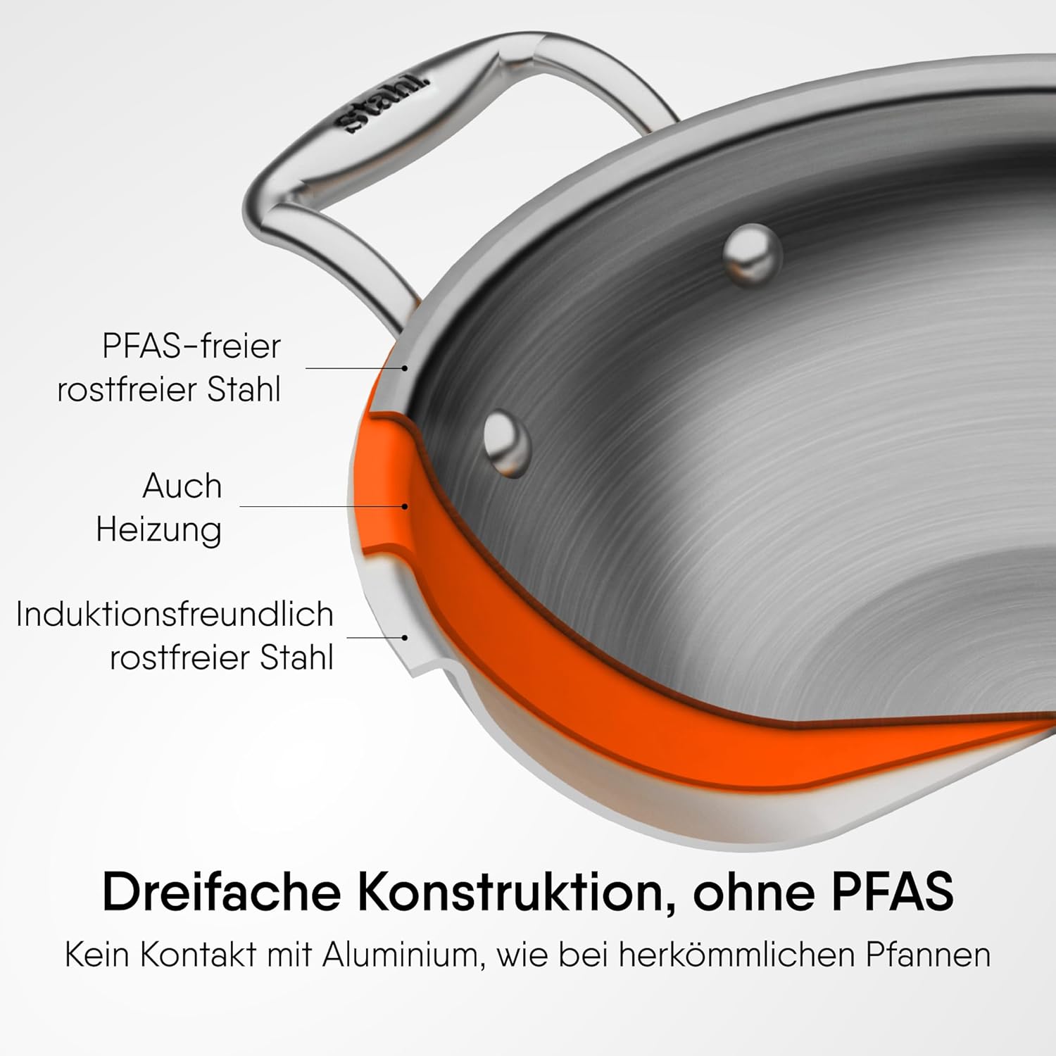 Artisan Triply Silver Stainless Steel Kadhai With Lid, 8 Liters | Kadai For Cooking, Stainless Steel Cookware Triply Kadai, Induction & Gas Stove Compatible, 34 Cm Artisan Triply Silver Stainless Steel Kadhai With Lid, 8 Liters | Kadai For Cooking, Stainless Steel Cookware Triply Kadai, Induction & Gas Stove Compatible, 34 Cm