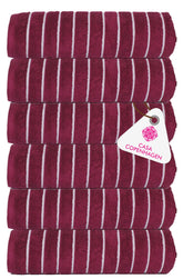 Casa Copenhagen Egyptian Cotton Ecstatic Hand Towel 740 Gsm (Burgundy)- 6 Pcs