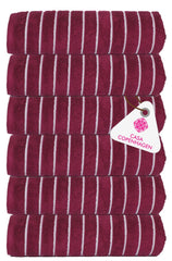 Casa Copenhagen Egyptian Cotton Ecstatic Hand Towel 740 Gsm (Burgundy)- 6 Pcs