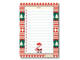 A5 Notes/To Do List Notepad, Beautiful Daily Checklist Pad, Tear-Off Sheets (Christmas) Pack Of 1