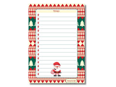 A5 Notes/To Do List Notepad, Beautiful Daily Checklist Pad, Tear-Off Sheets (Christmas) Pack Of 1