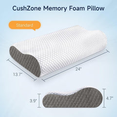 Memory Foam Pillows Supports Neck Pain & Shoulder Pain, Pillows Model - D2 | Contour Cervical Orthopedic Pillows, Ergonomic Cervical Pillow Neck Support Pillow For Side Back