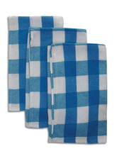 Athom Trendz Living Cotton Bath Towel 600 Gsm | Lightweight, Soft & Absorbent, Quick-Drying, Skin-Friendly, Luxury Quality, Durable Towel - Pack Of 3 (Blue & White)