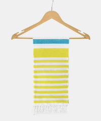Suam Suntails Luxury Pure Cotton Towels 400 Gsm | Absorbent, Quick Dry Super Soft Ideal For Bath, Beach, Swimming & Travel | Standard Size (Yellow & Lite Blue), 250 Tc
