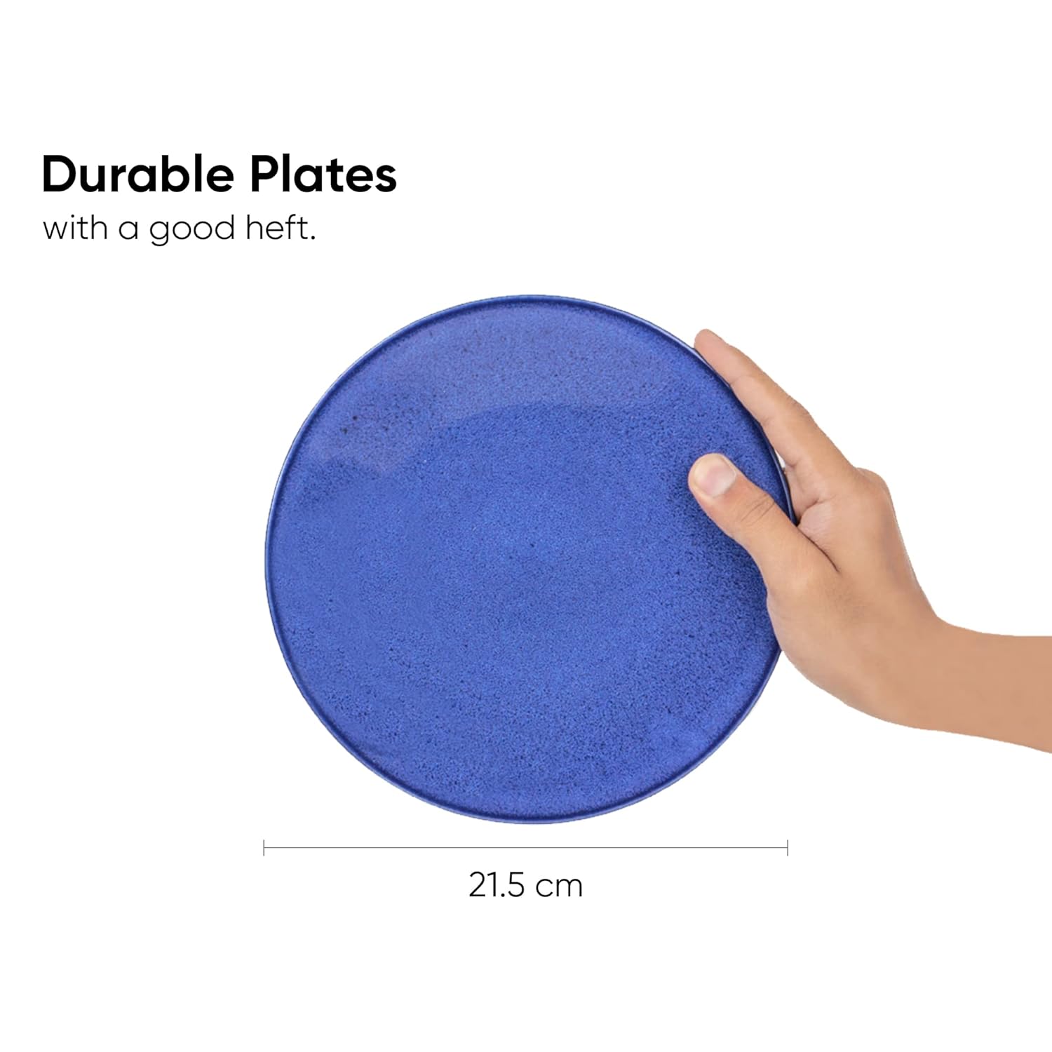 Quarter Plates Set Of 6, Blue Reactive Luxury Series | Stoneware Snacks Plates Set Of 6 | Dessert Plates - Snack Plates | Small Plates With Glossy Finish - Microwave Safe & Dishwasher Safe Quarter Plates Set Of 6, Blue Reactive Luxury Series | Stoneware Snacks Plates Set Of 6 | Dessert Plates - Snack Plates | Small Plates With Glossy Finish - Microwave Safe & Dishwasher Safe