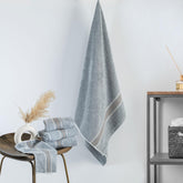 Spread Spain Water & Soil Bath Towel 550 Gsm | Luxurious Blend Of Cotton & Bamboo Fiber Bath Towel Ultra-Absorbent, Quick-Drying & Skin-Friendly (Denim)