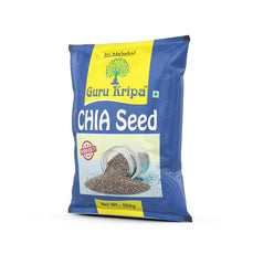 Jai Mahakal Guru Kripa Chia Seeds, High In Fiber, Healthier Weight Management | 500gm 1.1lbs