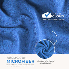 Black Gold The Finer Touch Microfiber Bath Towels 1000 Gsm | Super Absorbent, Lightweight, Ultra-Soft, Fade Resistant (Sky Blue) - Pack Of 2