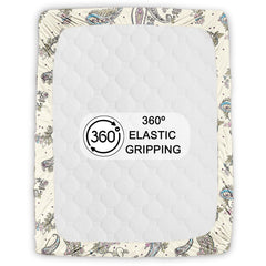 All Around Elastic Fitted Bedsheet With 2 Matching Pillow Covers - 60 X 72 Inches, Ivory | Long Lasting Use & Everyday Luxury | Ideal For All Seasons