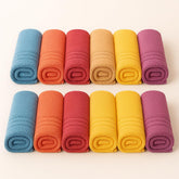 Space Fly Cotton Hand Towels 1800 Gsm | Soft & Absorbent, Quick Dry Towels For Bathroom, Gym, Face & Hand Drying (Multicolor) - Pack Of 12