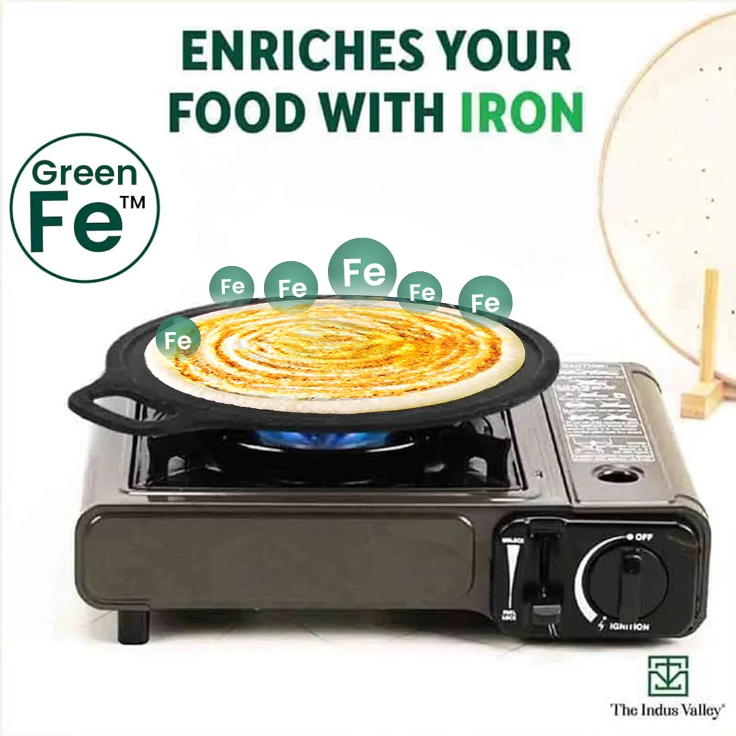 Super Smooth Cast Iron Tawa For Dosa, Chapathi + Free Spatula - 30.5cm, 12 Inch, 3 Kg | Induction Friendly, Naturally Nonstick, Pre-Seasoned Tawa, 100% Pure & Toxin-Free Super Smooth Cast Iron Tawa For Dosa, Chapathi + Free Spatula - 30.5cm, 12 Inch, 3 Kg | Induction Friendly, Naturally Nonstick, Pre-Seasoned Tawa, 100% Pure & Toxin-Free